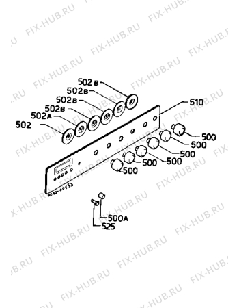 Взрыв-схема плиты (духовки) Zanussi KH96EB - Схема узла Command panel 037